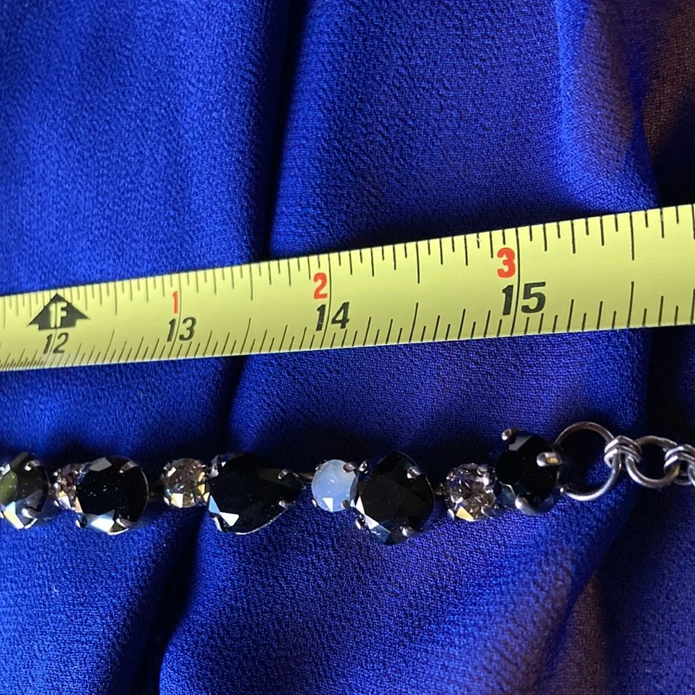 Sorrelli New Black Crystal & Silvertone Narcissus Necklace - Picture 6 of 10